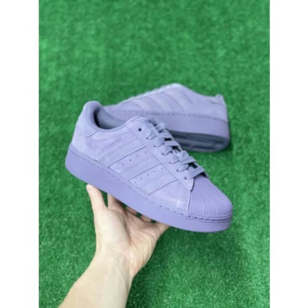 Adidas Superstar XLG Low Womens Shoes Purple IG2971 near new condition